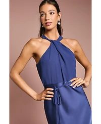 Oasis Women's Satin Halter Neck Bridesmaid Dress