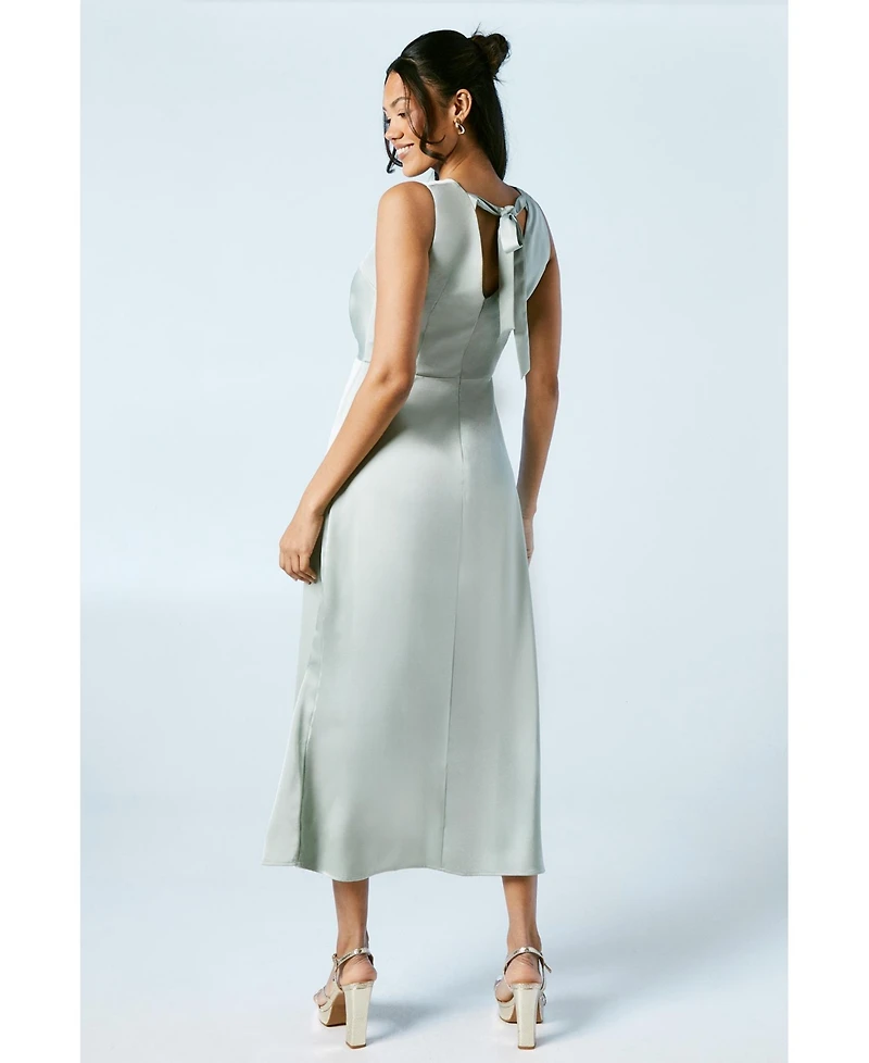 Oasis Women's Satin Bridesmaids Midi Dress