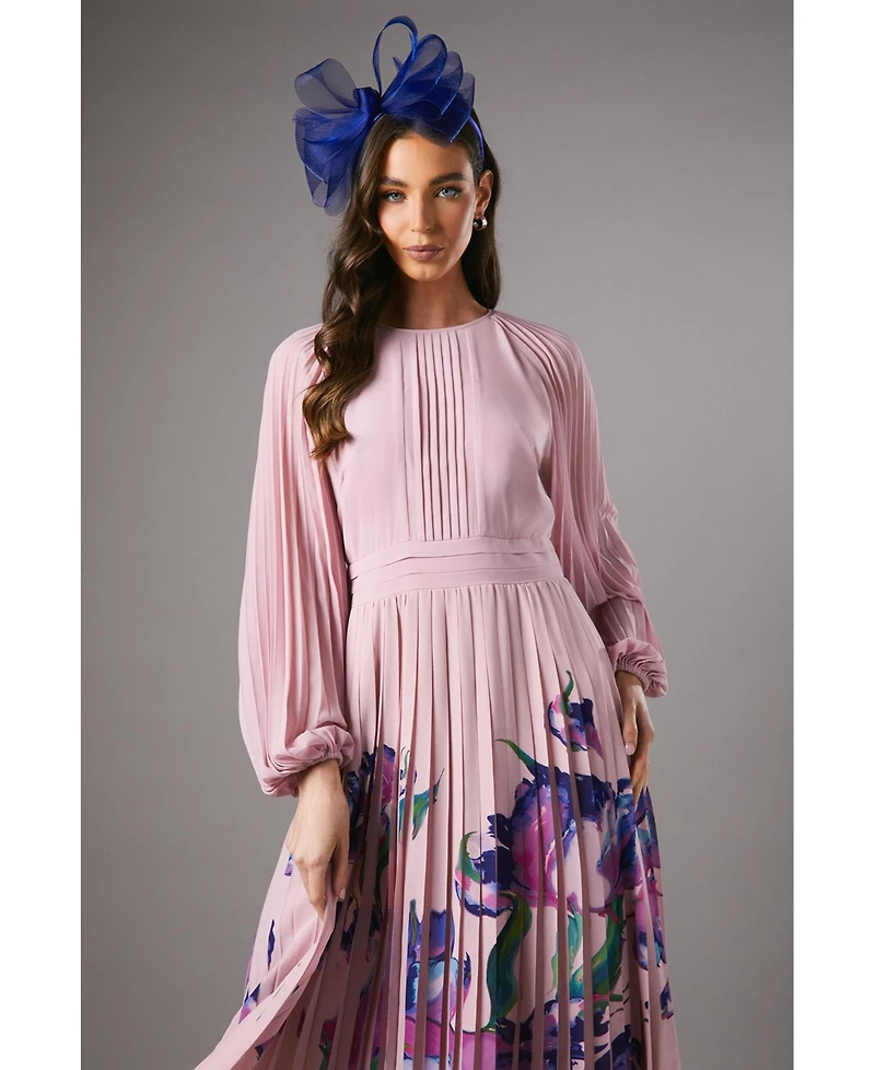 Coast Women's Placement Print Pleat Dress