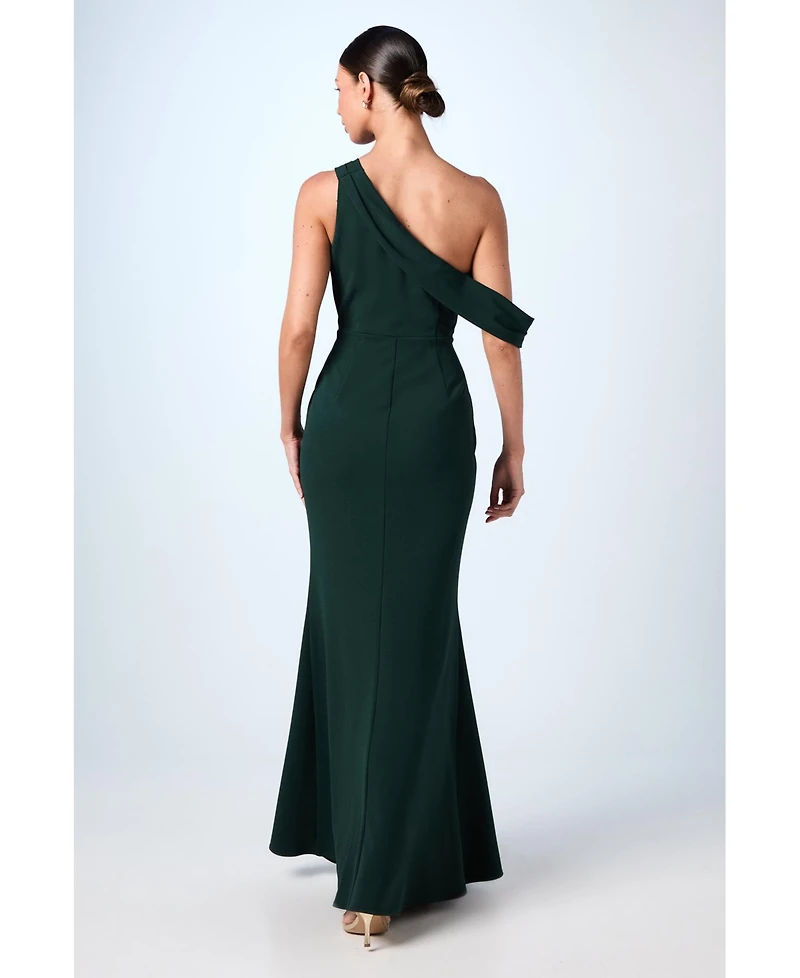 Coast Women's Scuba Crepe Black Tie Dress