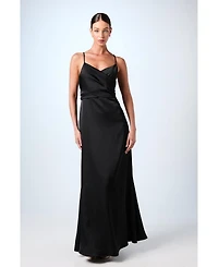 Coast Women's Wrap Waist Satin Cami Bridesmaids Dress
