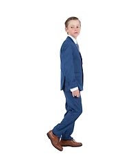 Perry Ellis Big Boys 5 Piece Sharkskin Suit,Vest,Pants,Shirt and Tie Set