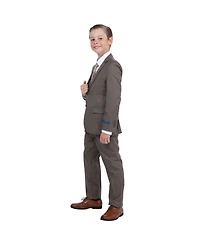 Perry Ellis Big Boys 5 Piece Sharkskin Suit,Vest,Pants,Shirt and Tie Set