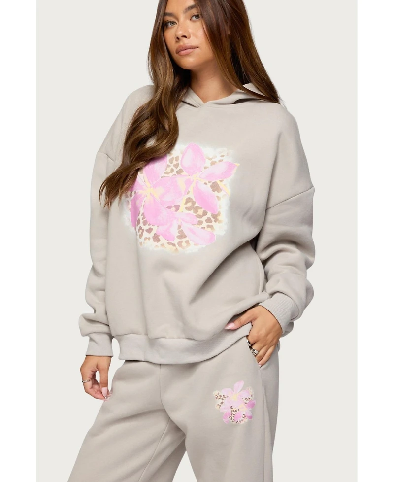 Edikted Women's Wild Petal Hoodie