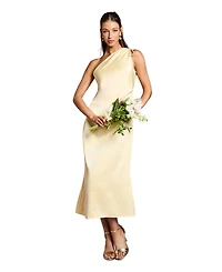 Oasis Women's One Shoulder Satin Bridesmaids Dress