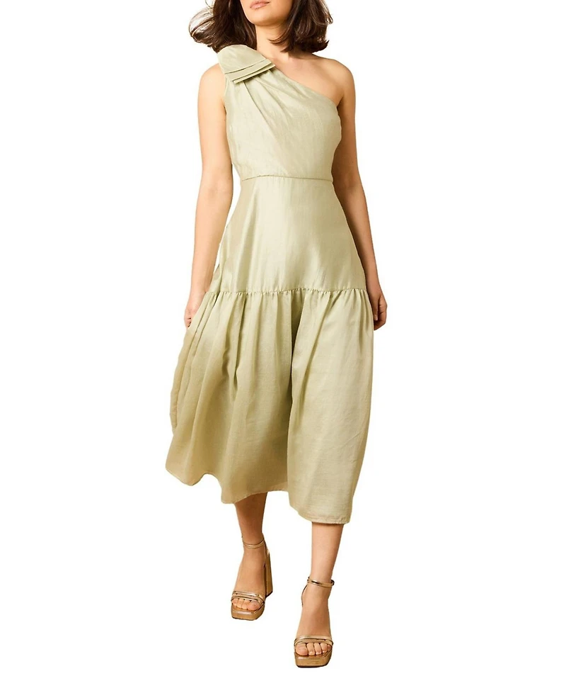 Oasis Bow Shoulder Detail Midi Dress