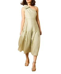 Oasis Bow Shoulder Detail Midi Dress