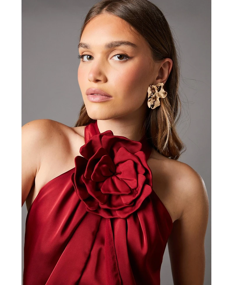 Coast Halter Neck Satin Maxi Dress