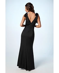 Coast Women's Satin Tie Shoulder Maxi Bridesmaid Dress
