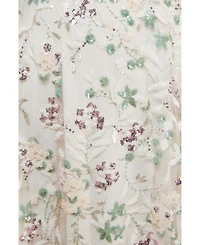 Oasis Women's Hand Embellished V Neck Midi Dress