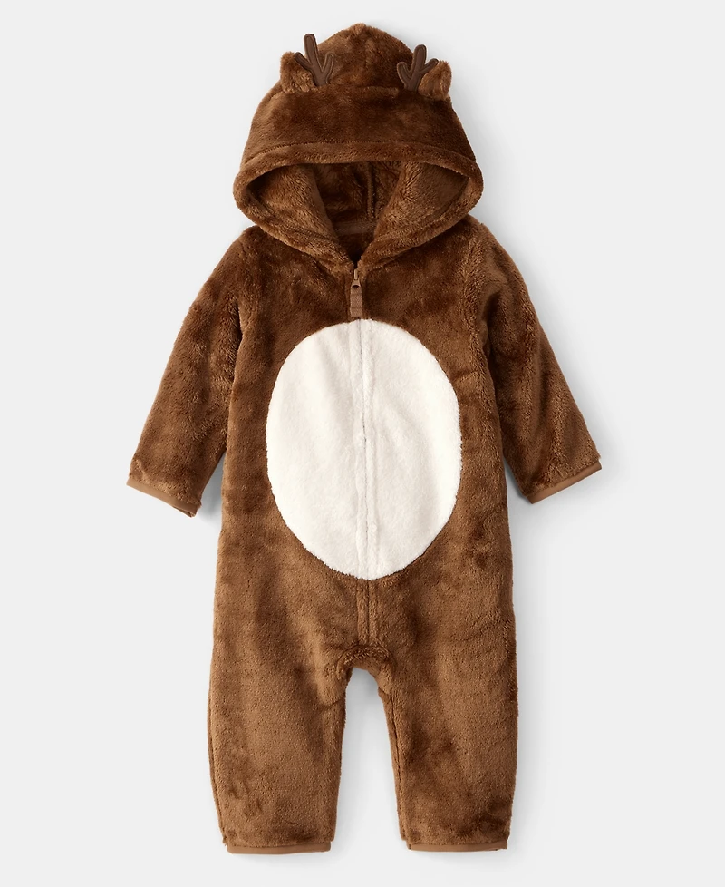 Carter's Baby Boys or Girls Reindeer Print Jumpsuit