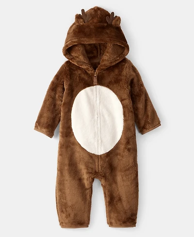 Carter's Baby Boys or Girls Reindeer Print Jumpsuit