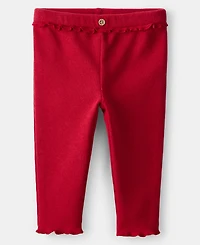 Carter's Baby Girls Candy Cane Ruffle Bodysuit and Pants, 2-Piece Set