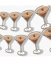 Big Dot of Happiness Espresso A Tini Bit Older Garland Banner, 30 Feet Cord, 15 Double-Sided Martini