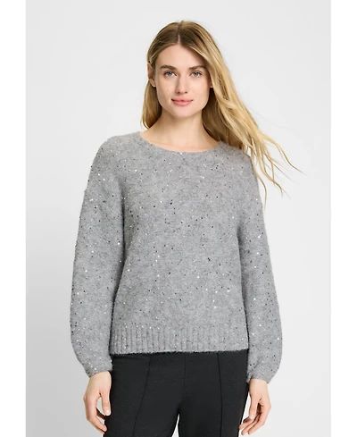 Olsen Women's Embellished Blouce Sweater