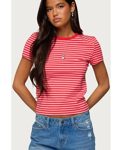 Edikted Women's Nessie Striped T Shirt