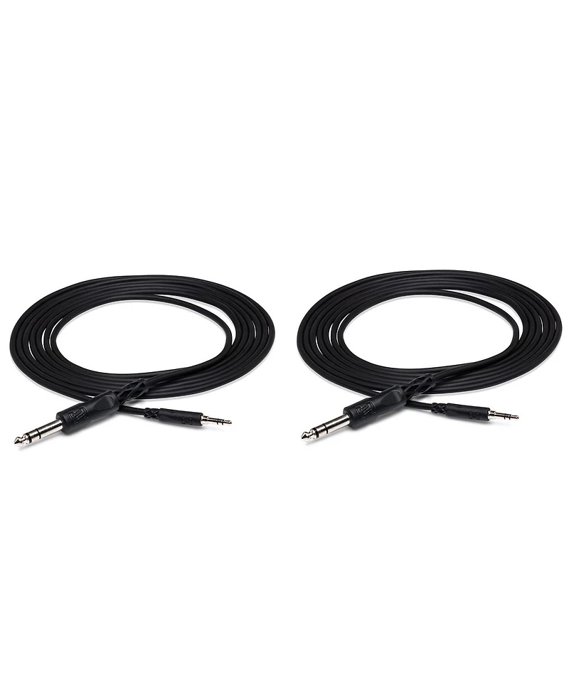 Hosa Technology 2x Stereo Mini Male to Stereo 1/4" Male Cable, 10'