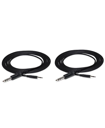 Hosa Technology 2x Stereo Mini Male to Stereo 1/4" Male Cable, 10'