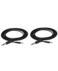 Hosa Technology 2x Stereo Mini Male to Stereo 1/4" Male Cable, 10'