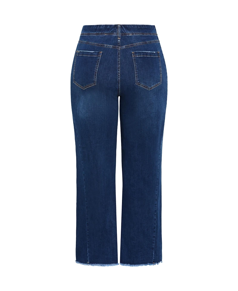 City Chic Women's Harley Fit Aliya Wide Leg Jean