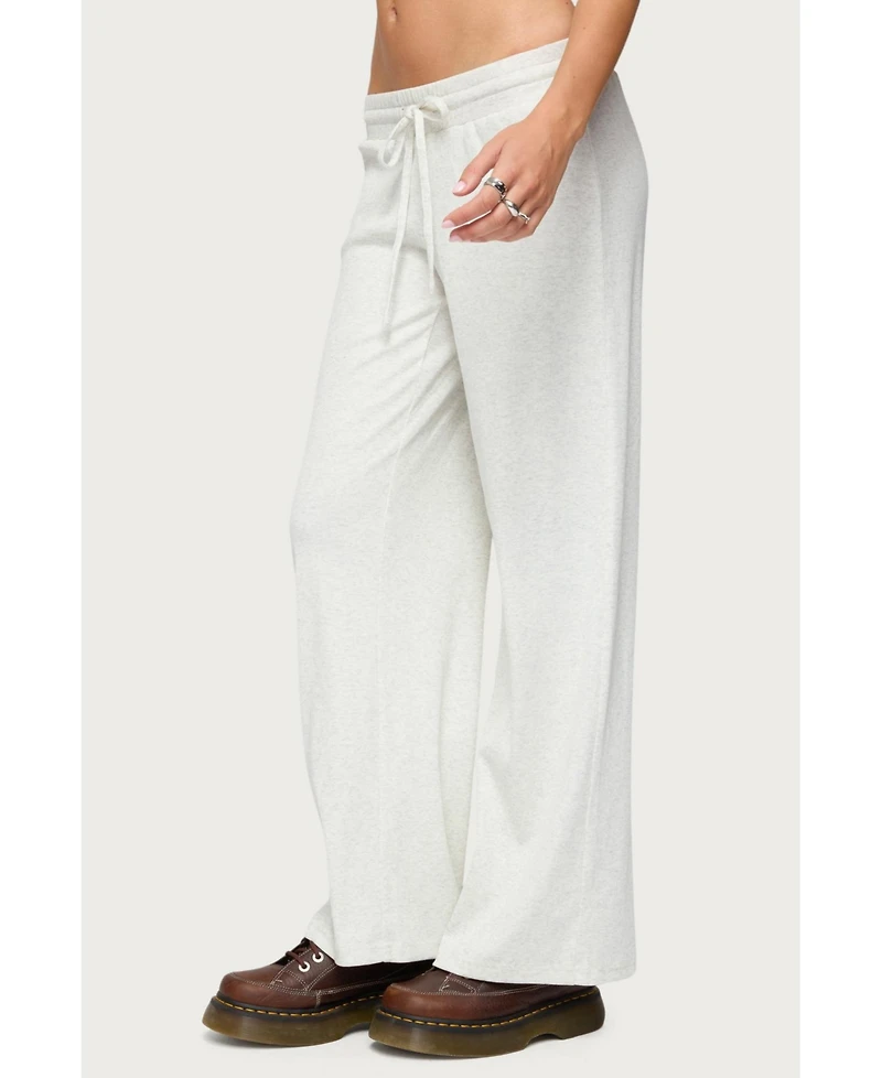 Edikted Women's Cicilia Straight Leg Ribbed Pants