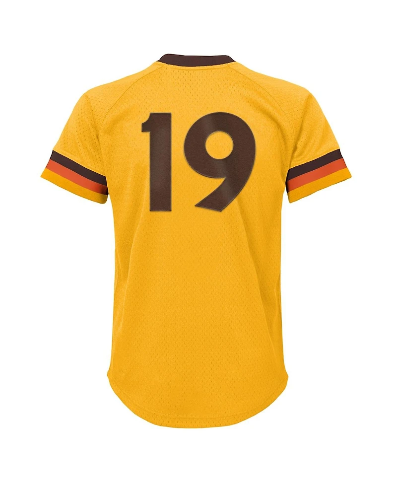 Mitchell & Ness Big Boys and Girls Tony Gwynn Gold San Diego Padres Cooperstown Collection Mesh Batting Practice Jersey