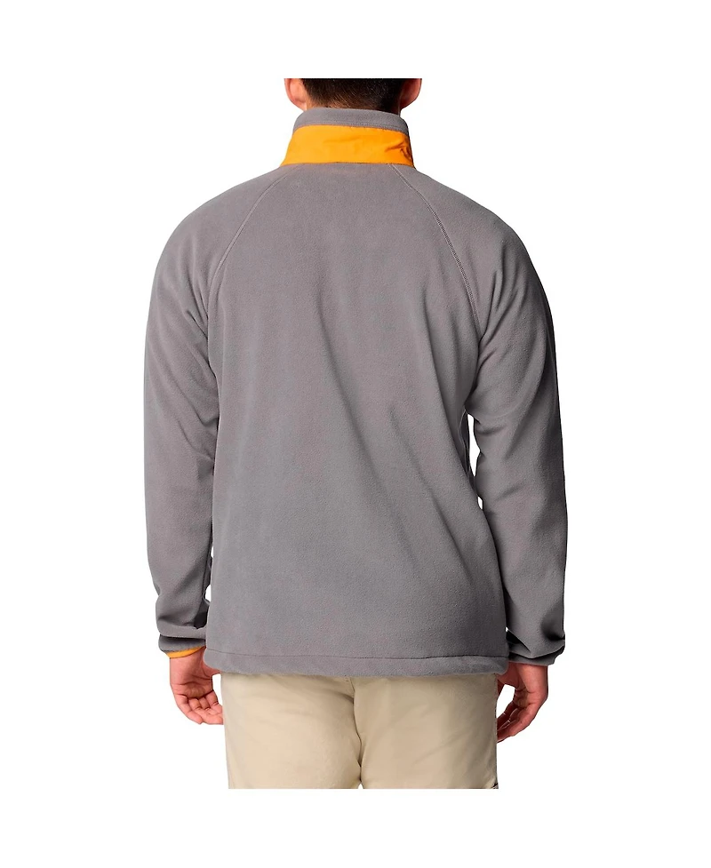 Columbia Men's Gray Tennessee Volunteers Big Tall Flanker Iv Fleece Raglan Full-Zip Jacket