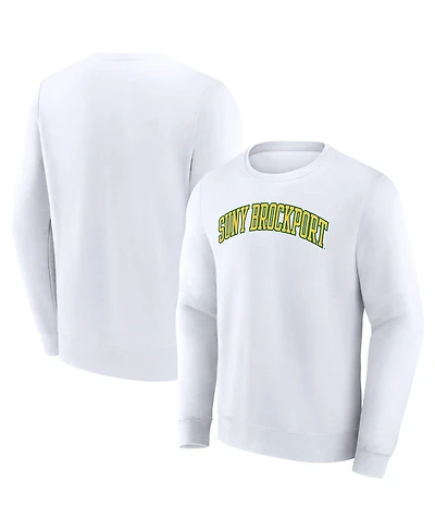 Fanatics Men's White Suny Brockport Golden Eagles Short Name Pullover Sweatshirt