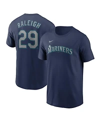 Nike Men's Cal Raleigh Navy Seattle Mariners Fuse Name Number T-Shirt