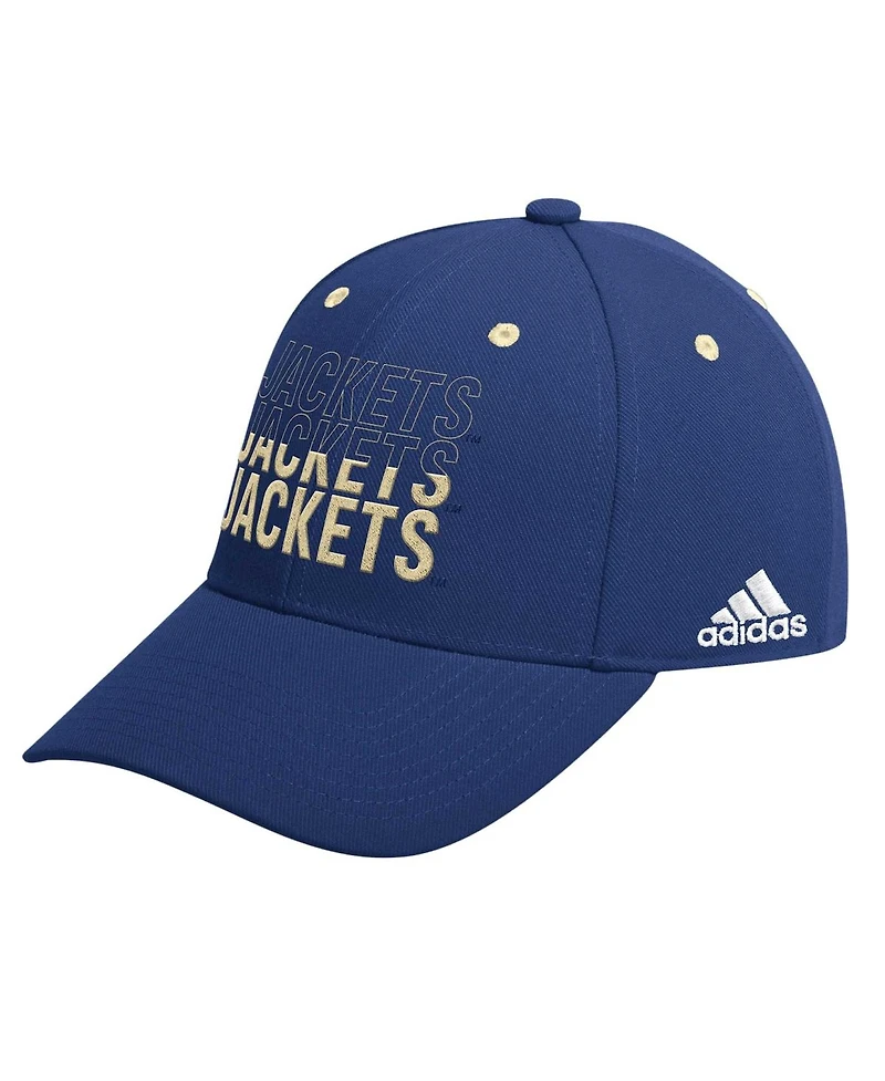 Adidas Men's Navy Georgia Tech Yellow Jackets Seasonal Half Font Adjustable Hat