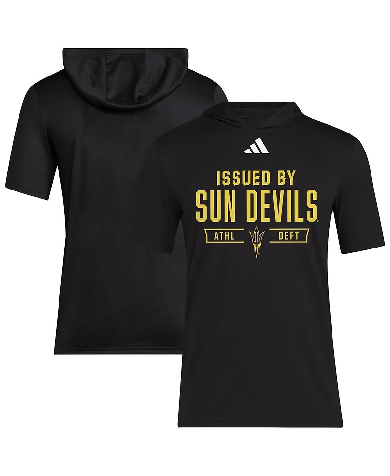 Adidas Men's Black Arizona State Sun Devils 2025 Areoready Sideline Training Hooded T-Shirt