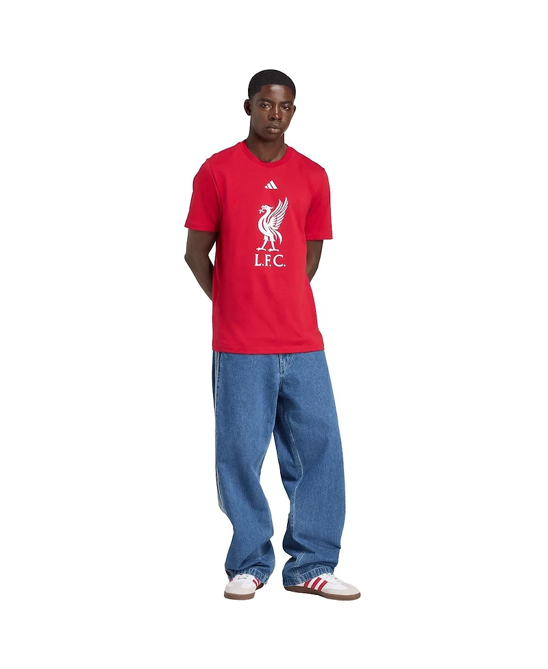 Adidas Men's Red Liverpool Dna Graphic T-Shirt