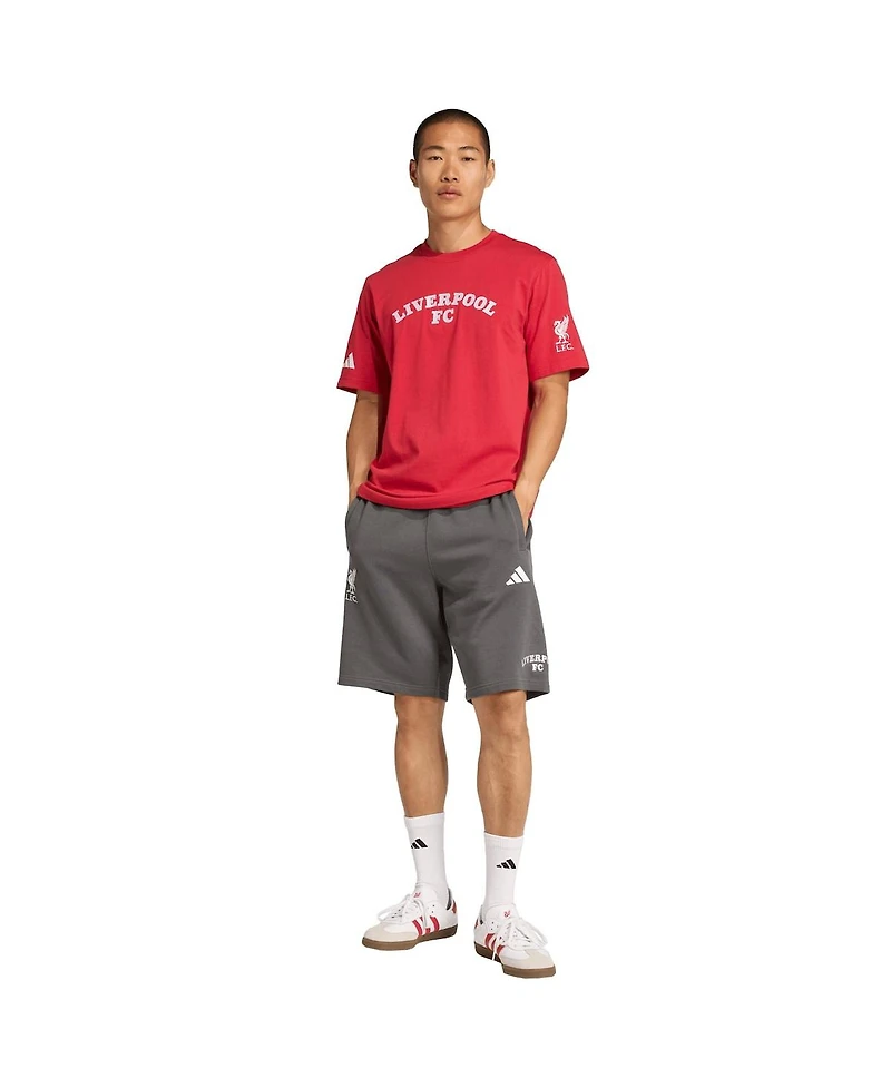 Adidas Men's Red Liverpool Wordmark T-shirt