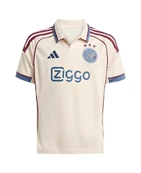 adidas Big Boys and Girls Tan Ajax 2025/26 Third Replica Jersey
