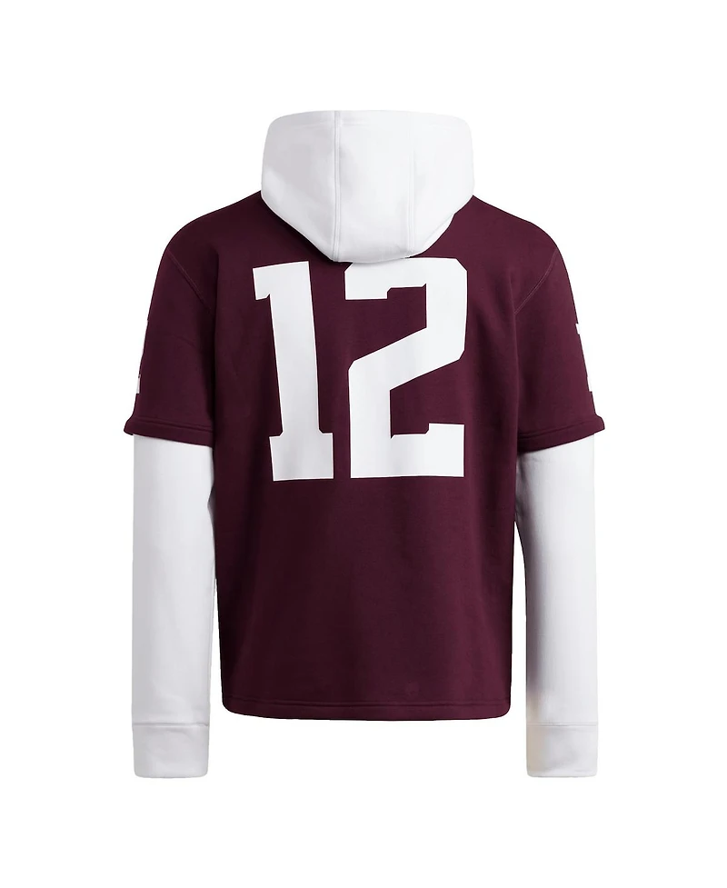 Adidas Men's Maroon Texas A M Aggies Jersey Pullover Hoodie