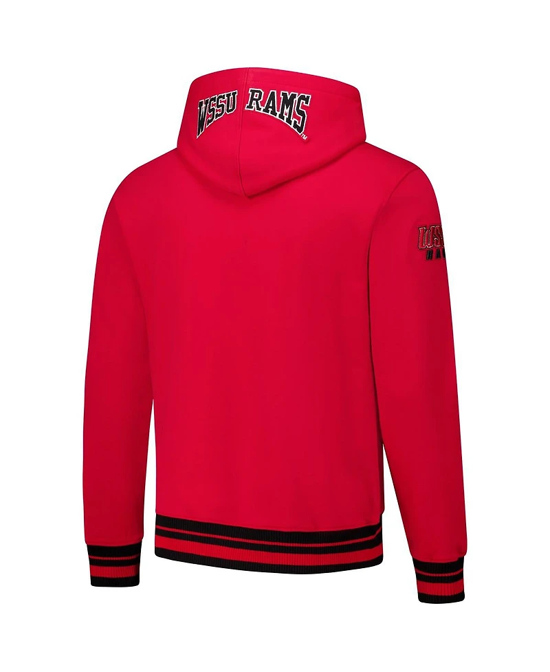 Pro Standard Men's Red Winston-Salem State Rams Crest Pullover Hoodie