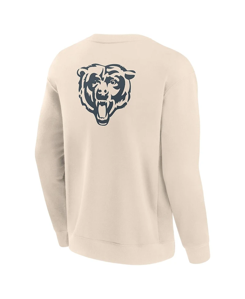 Fanatics Men's Cream Chicago Bears Elements Future Ground Lettering Pullover Sweatshirt