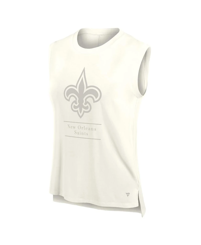Fanatics Women's Cream New Orleans Saints Studio Embrace Tank Top