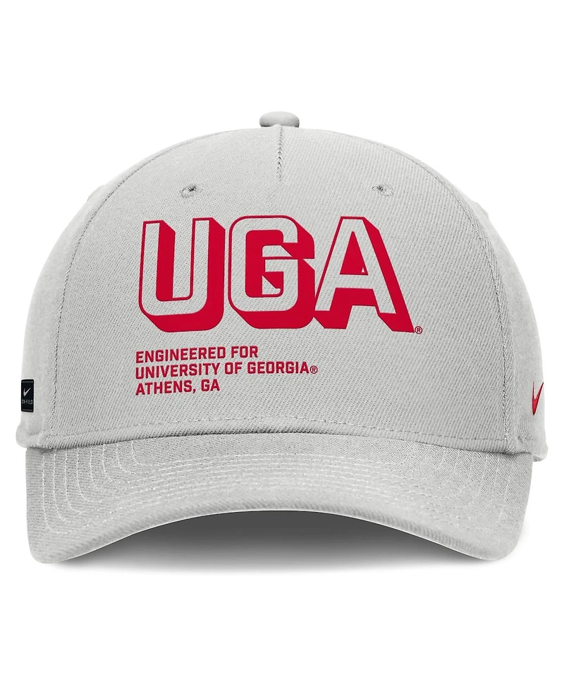 Nike Men's Gray Georgia Bulldogs 2025 Sideline Dust Pinched Rise Adjustable Hat