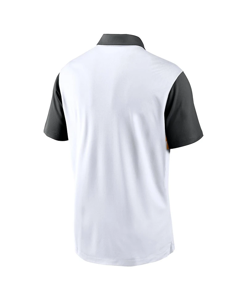 Nike Men's White/Black Tennessee Volunteers Athletic Prep Alt Logo Vapor Performance Polo Shirt
