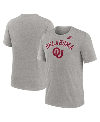 Nike Men's Heather Gray Oklahoma Sooners Legacy Arch Tri-Blend T-Shirt