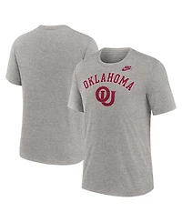 Nike Men's Heather Gray Oklahoma Sooners Legacy Arch Tri-Blend T-Shirt