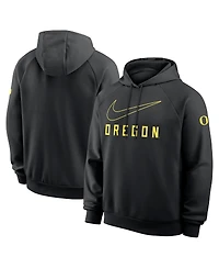 Nike Men's Black Oregon Ducks Premium Raglan Performance Pullover Hoodie
