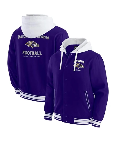 Darius Rucker Collection by Fanatics Men's Purple Baltimore Ravens Full-Snap Hoodie Jacket