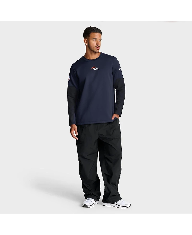 Nike Men's Navy Denver Broncos Sideline Scripted to Win Performance Long Sleeve T-Shirt