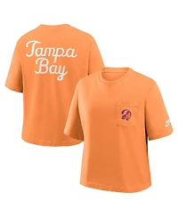 Nike Women's Orange Tampa Bay Buccaneers Rewind Pocket Boxy T-Shirt