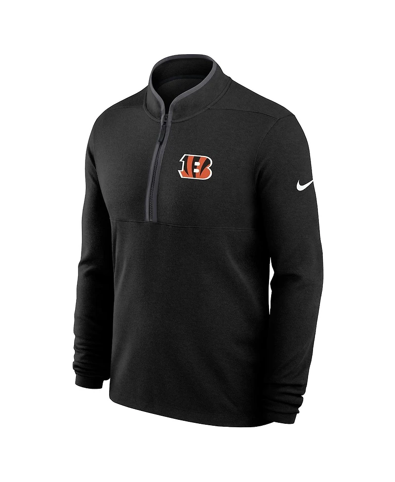 Nike Men's Black Cincinnati Bengals Lightweight Victory Performance Half-Zip Pullover