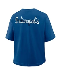 Nike Women's Royal Indianapolis Colts Rewind Pocket Boxy T-Shirt