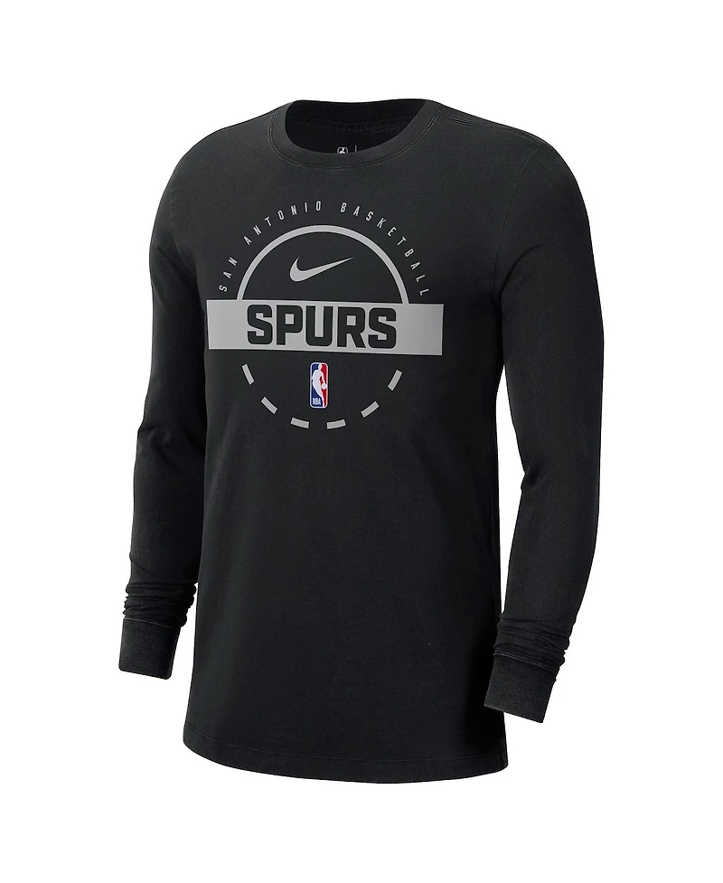 Nike Men's Black San Antonio Spurs Authentic Long Sleeve Practice T-Shirt