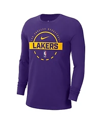 Nike Men's Purple Los Angeles Lakers Authentic Long Sleeve Practice T-Shirt